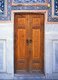 Uzbekistan: Inner courtyard door at Ulug Beg Madrassa, The Registan, Samarkand