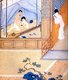 China: Erotic painting of a man and a woman making love while another woman peeks at them, late Qing Dynasty